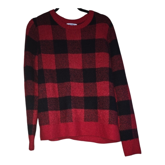 Old Navy Sweaters - Old Navy Red and Black Checkered Sweater